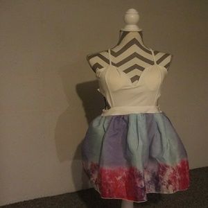 Tie-dye strappy dress